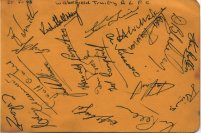 The autographs of the 1963 Wakefield squad